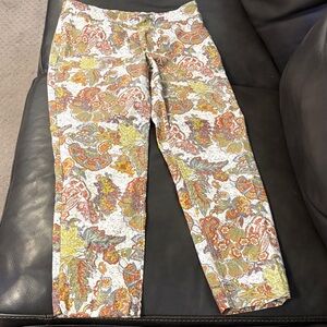 Multiples Slim-sation Light Gray/ Orange print Leggings